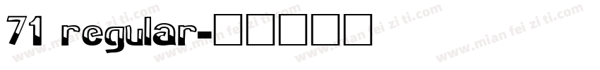 71 regular字体转换